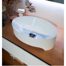 РАКОВИНА НАКЛАДНАЯ FANCY MARBLE EVORA, БЕЛАЯ